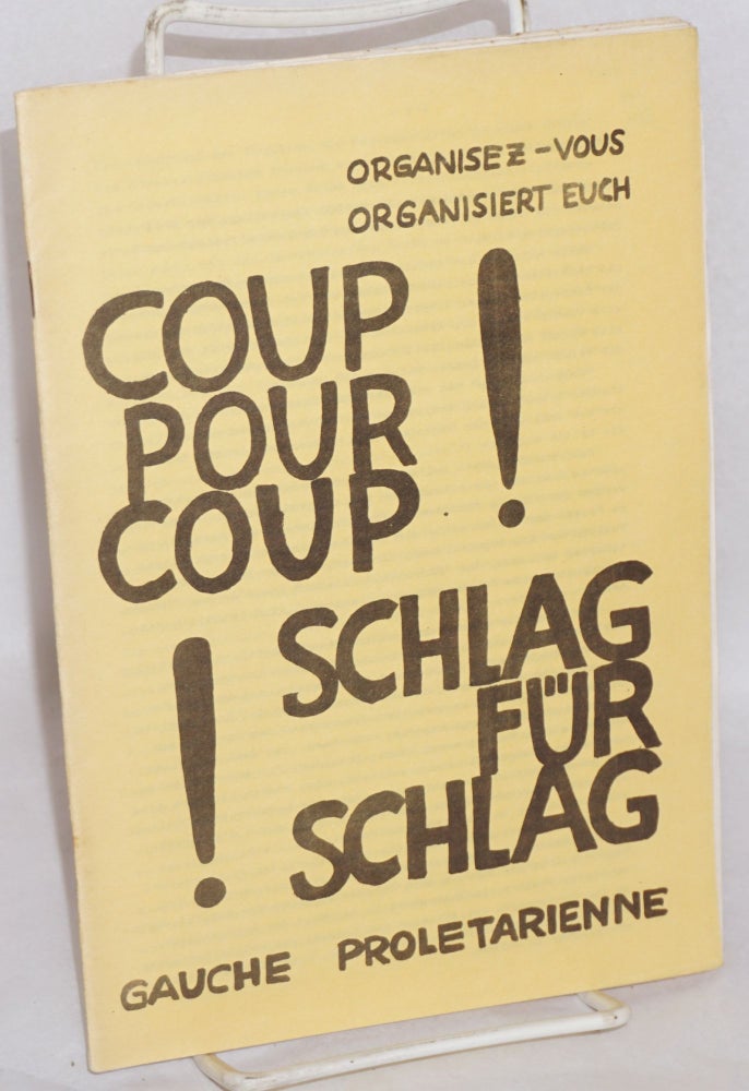 Cat.No: 201121 Organisez-vous / organisiert euch: Coup pour coup! Schlag für Schlag!