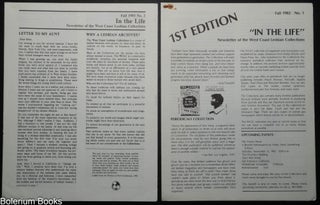 Cat.No: 201442 In the Life: newsletter of the West Coast Lesbian Collections [two issues