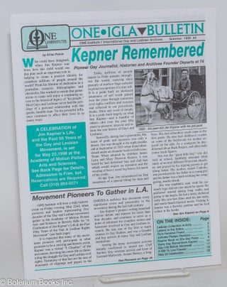ONE IGLA Bulletin: #1-5, Spring 1995 - Summer 1998 [5 issue run]