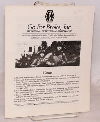 Cat.No: 201728 Go for Broke, Inc.: The National Nisei Veterans Organization