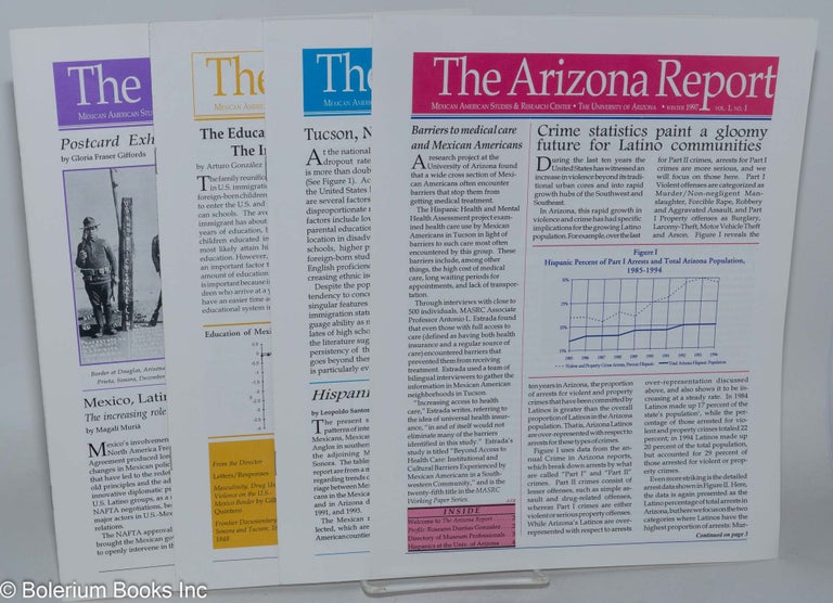 Cat.No: 201729 The Arizona Report: Mexican American studies & research center; [four issue run]