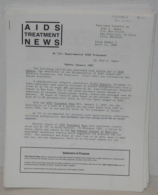 Cat.No: 201866 AIDS Treatment News: published biweekly broken run of 47 issues. John S....
