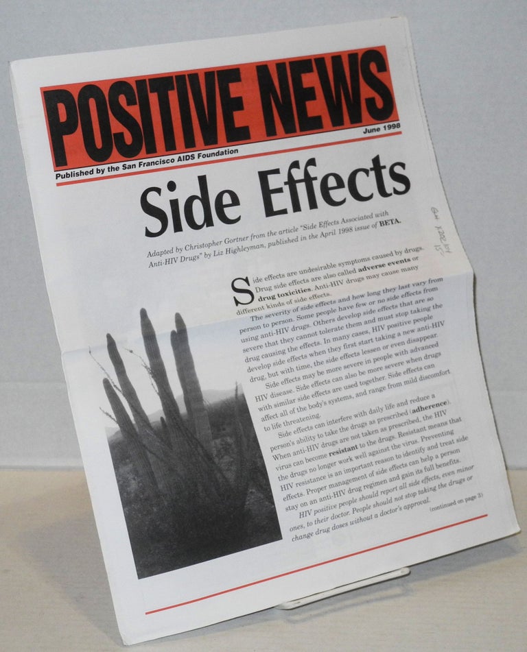 Cat.No: 202104 Positive News: newsletter of the San Francisco AIDS Foundation; June 1998. Ron Baker.