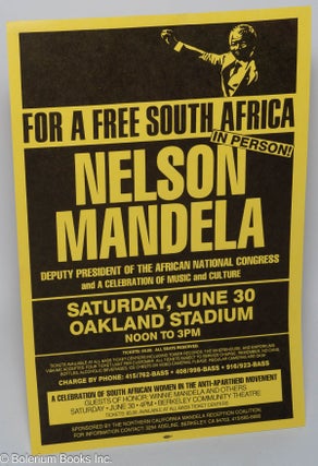 Cat.No: 202162 For a free South Africa: In Person! Nelson Mandela Deputy President of the...