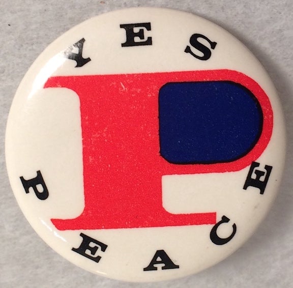 Cat.No: 202277 Yes / P / Peace [pinback button]