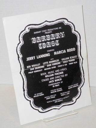 Cat.No: 202346 Barbary Coast Productions presents Barbary Coast starring Jerry Lanning...