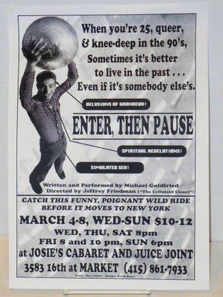 Cat.No: 202353 Enter, then pause, written and performed by Michael Goldfried [poster
