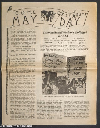 Cat.No: 202573 Come Celebrate May Day - International Worker's Holiday! Rally
