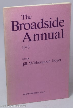 Cat.No: 20272 The Broadside annual, 1973, introducing new Black poets. Jill Witherspoon...