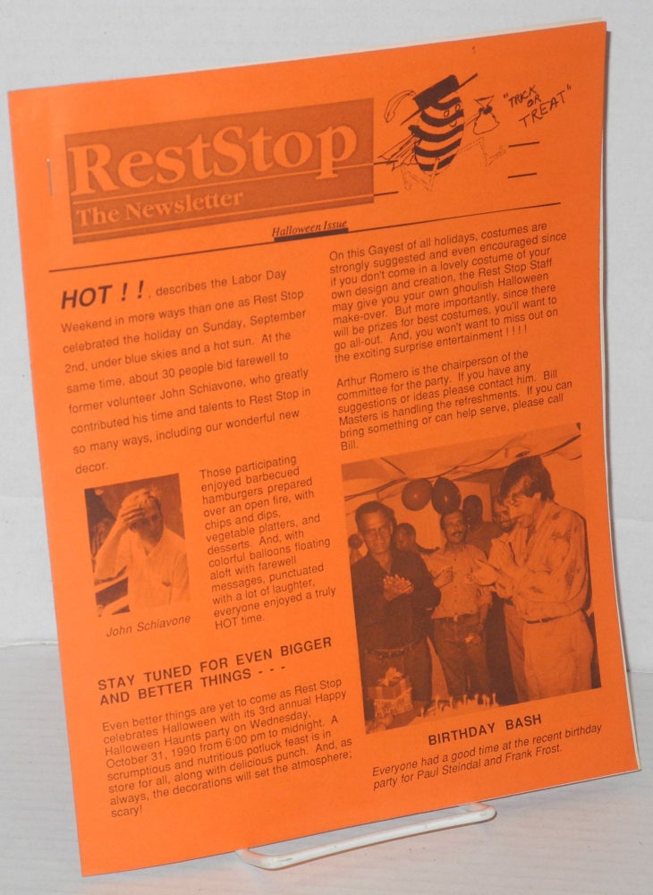 Cat.No: 202895 Rest Stop: the newsletter; October 1990 Halloween Issue. Michael LaBrie, Arthur Romero Paul Steindal, Sharon Siskin.