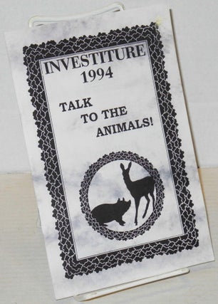Cat.No: 202933 Investiture 1994: talk to the animals!
