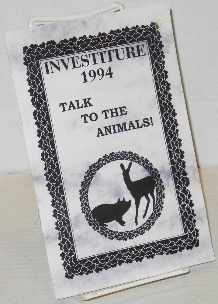 Cat.No: 202933 Investiture 1994: talk to the animals!