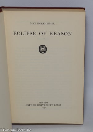 Eclipse of reason