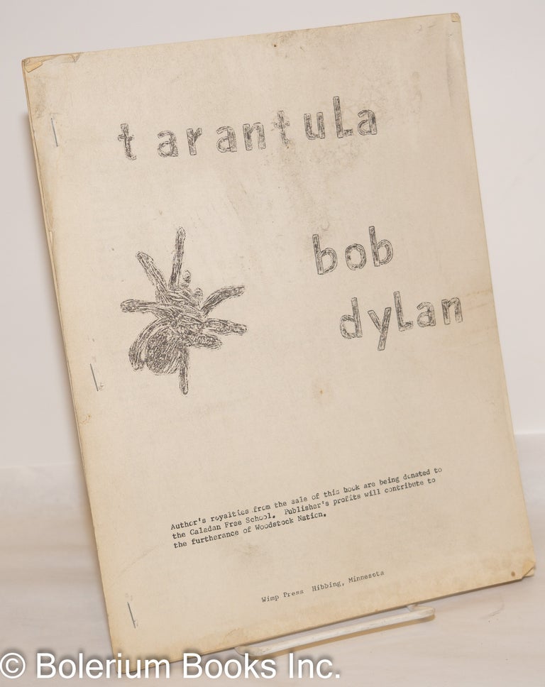 Cat.No: 203187 Tarantula. Bob Dylan.