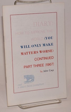 Cat.No: 203322 Diary: how to improve the world (you will only make matters worse)...