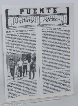 Bridge Over the Border/Puente: cross-border bulletin/boletino informativo transfronterizo; vol. 1, #2, May, June, July/1985