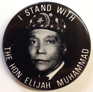 Cat.No: 204518 I stand with the Hon. Elijah Muhammad [pinback button
