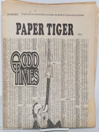 Good Times: vol. 3, #21 [misprinted as 20], May 22 [misprinted as 15], 1970: Paper Tiger