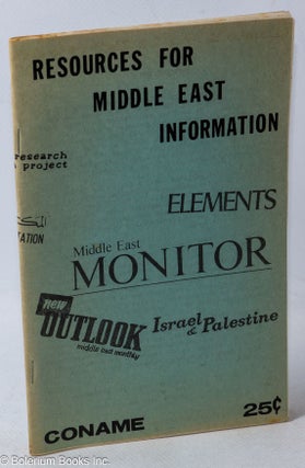 Cat.No: 205180 Resources for Middle East information. Bob Loeb, Allan Solomonow