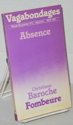 Cat.No: 205772 Vagabondages: revue de poésie, #3 sept/oct 1978: Absence. Christiane...