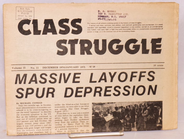 Cat.No: 205789 Class Struggle: Vol. 2 no. 11 (Dec. 1974-Jan. 1975)
