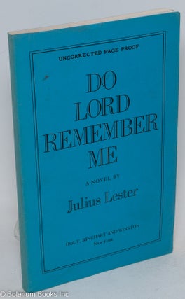 Cat.No: 205877 Do lord remember me. Julius Lester