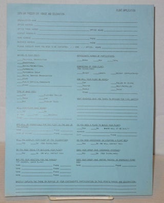 1979 Gay Freedom Day Parade & celebration applications and press release [four items]
