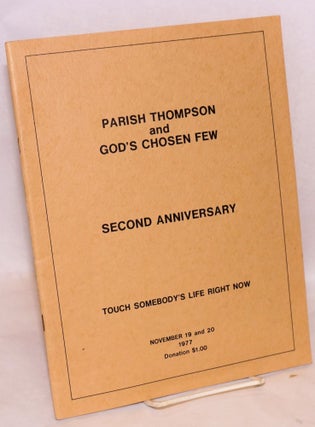 Cat.No: 206394 Parish Thompson and God's Chosen Few: Second anniversary. Touch...