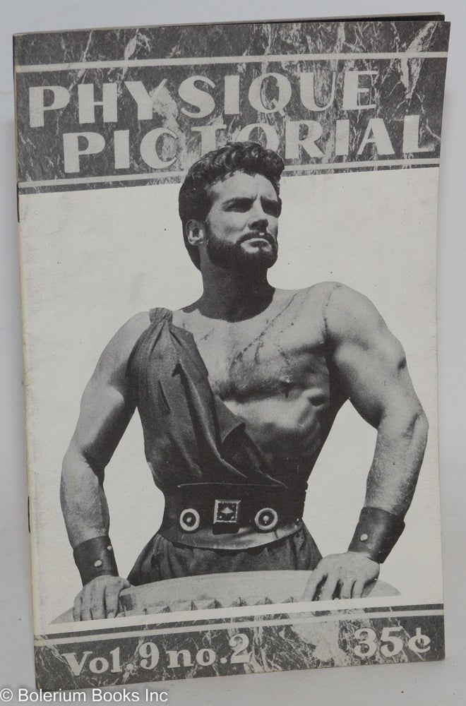 Cat.No: 206687 Physique Pictorial vol. 9, #2, Summer [released September] 1959: Steve Reeves cover. Bob Mizer, Spartacus photographer, Steve Reeves, Etienne.