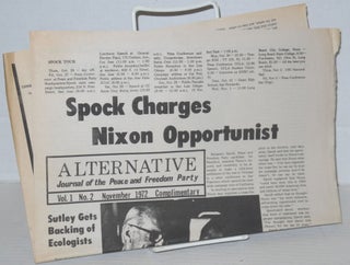 Cat.No: 206731 Alternative, Journal of the Peace and Freedom Party. Vol. 1 no. 2 (Nov. 1972