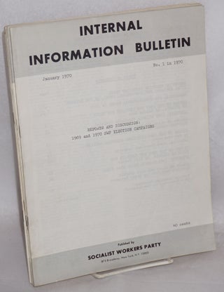 Cat.No: 206786 Internal Information Bulletin, no. 1, January, 1970 to no. 6, October,...