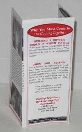 The International Foundation for Gender Education presenting Eighth Annual 'Coming together - working together' convention: [brochure] Portland, Oregon March 12th - 20th, 1994