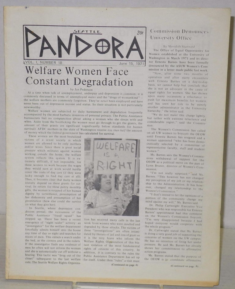 Cat.No: 206983 Seattle Pandora [newsletter] vol. 1, #18, June 15, 1971