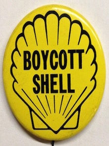 Cat.No: 208031 Boycott Shell [pinback button