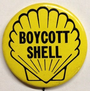 Cat.No: 208031 Boycott Shell [pinback button