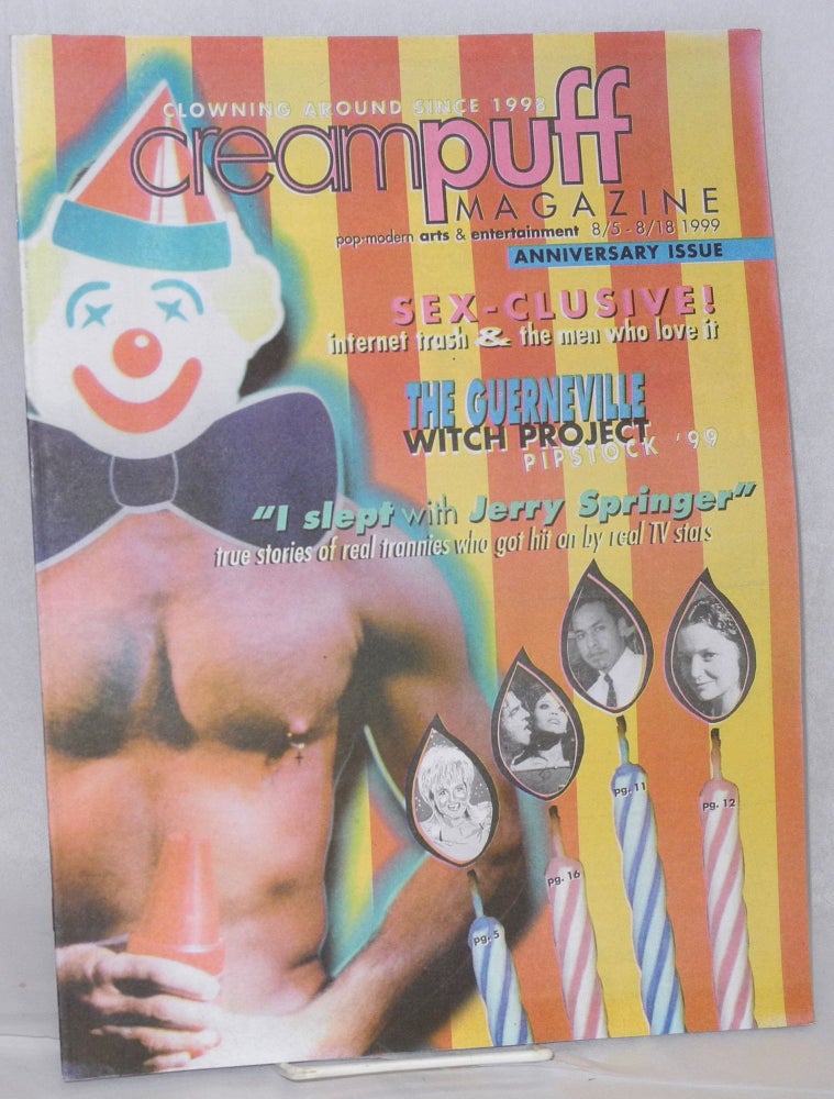 Cat.No: 208108 Creampuff magazine: pop-modern arts & entertainment; vol. 2, #1, 8/5 - 8/18 1999. Eric M. Rose.