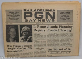 Cat.No: 208126 PGN: Philadelphia Gay News; vol. 10, #6, December 13-19, 1985. Stanley Ward