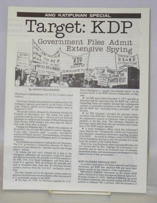 Ang Katipunan special. Target: KDP