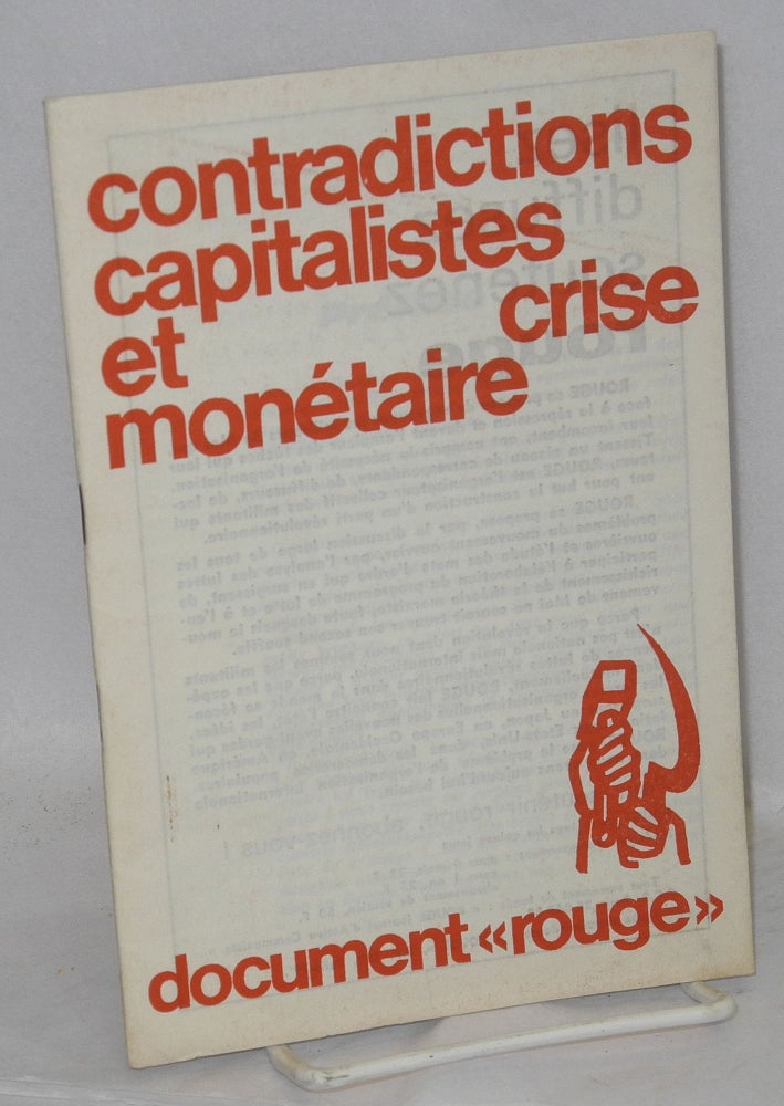 Cat.No: 208371 Contradictions capitalistes et crise monétaire