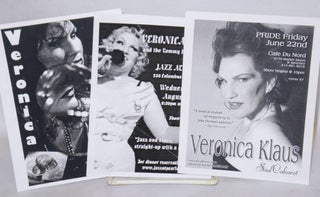 Cat.No: 208442 Three postcard-size handbills for performances by Veronica Klaus....