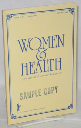 Cat.No: 208626 Women & health . . . the journal of women's health care; vol. 7, #1,...