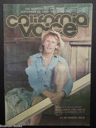 Cat.No: 208782 California Voice: the responsible gay press; vol. 5, #20, September 23,...