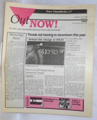 Cat.No: 208787 OutNOW! for San Jose's gay/lesbian/bisexual community and friends; issue...