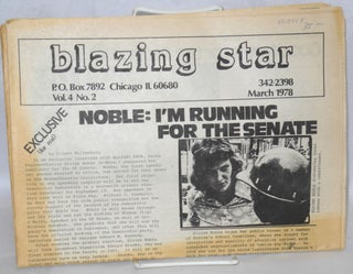 Cat.No: 208818 Blazing Star: vol. 4, #2, March 1978: Exclusive - Noble: I'm running for...
