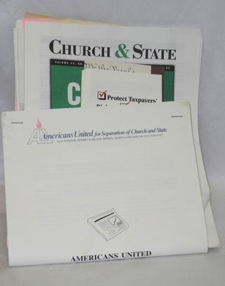 Cat.No: 208980 Church & State newsletters, collection of press clippings and broadcast...