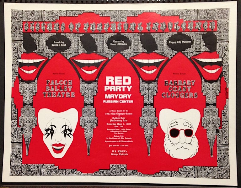 Cat.No: 209086 Red Party / Mayday / Russian Center / A dance benefit for the 1982 Gay Olympic Games and Golden Gate Performing Arts [poster]. The Sisters of Perpetual Indulgence, Gilbert Baker.