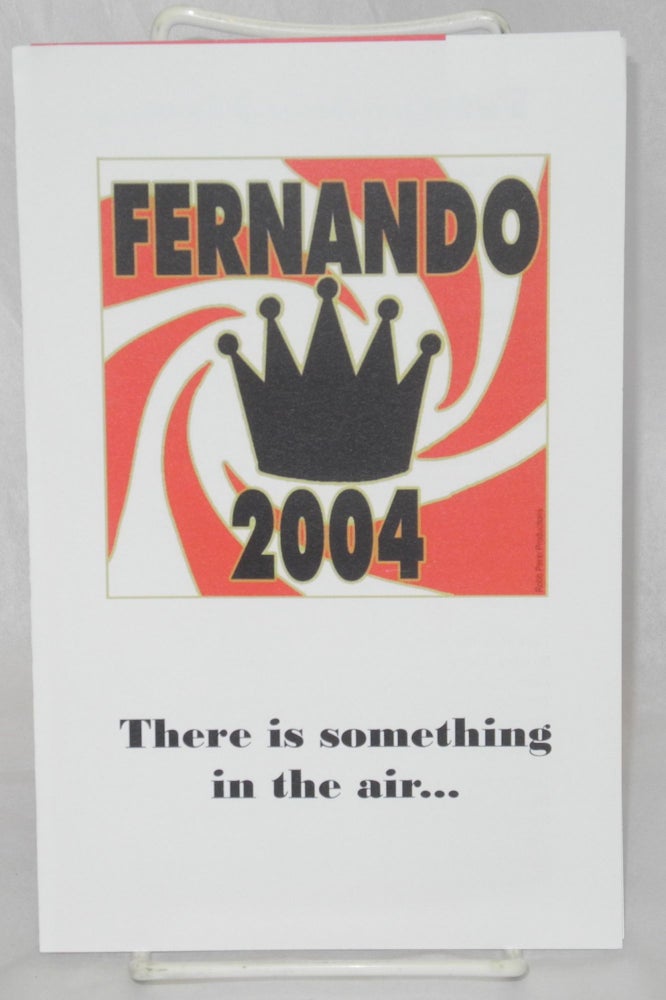 Cat.No: 209098 Fernando 2004: there is something in the air . . Fernando.