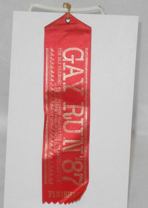 Cat.No: 209414 Gay Run '87: Finisher Ribbon The San Francisco Frontrunners present the...