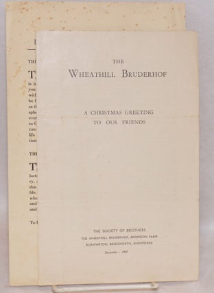 Cat.No: 209556 The Wheathill Bruderhof: A Christmas greeting to our friends
