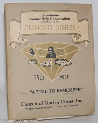 Cat.No: 209637 International annual holy convocation, November 9-19, 1982 Diamond jubilee...